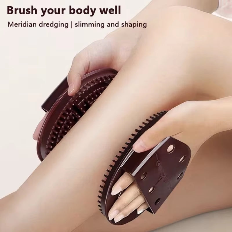 2-Piece Meridian Slimming Brush Manual Massager for Body Relaxation and Slimming